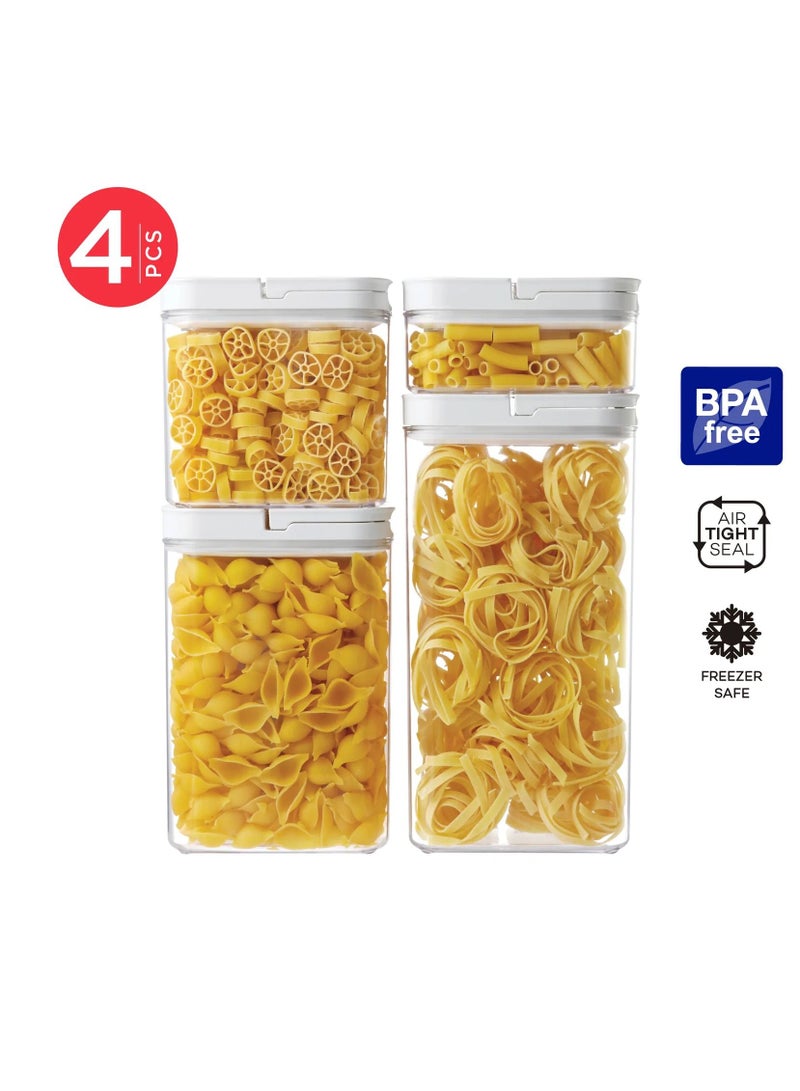 Cosmoplast LOCK2GO RECTANGLE FLIPLOCK CANISTERS 4 PCS SET
